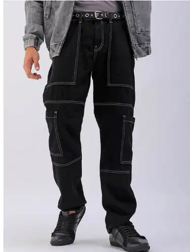 Image for TheIndianGarageCoMenRegularFitMid-RiseCargoJeans