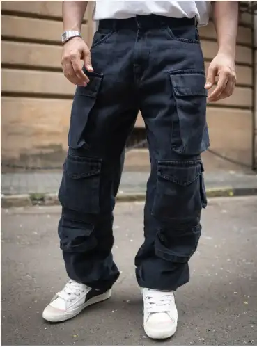 Image for PowerlookMenBaggyFitCargoStyleJeans