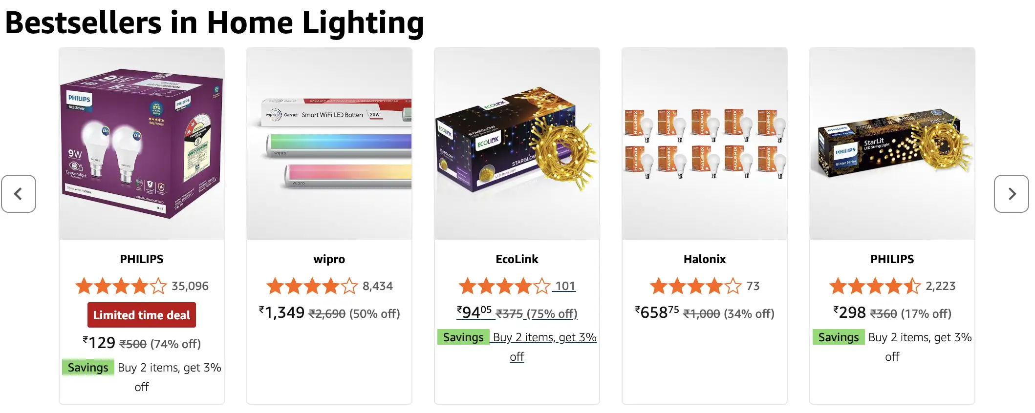 Image for BestsellersinHomeLighting