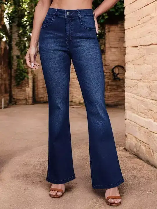 Image for MissChase-Women'sCottonBootcutHigh-RiseLightFadeStretchableJeans
