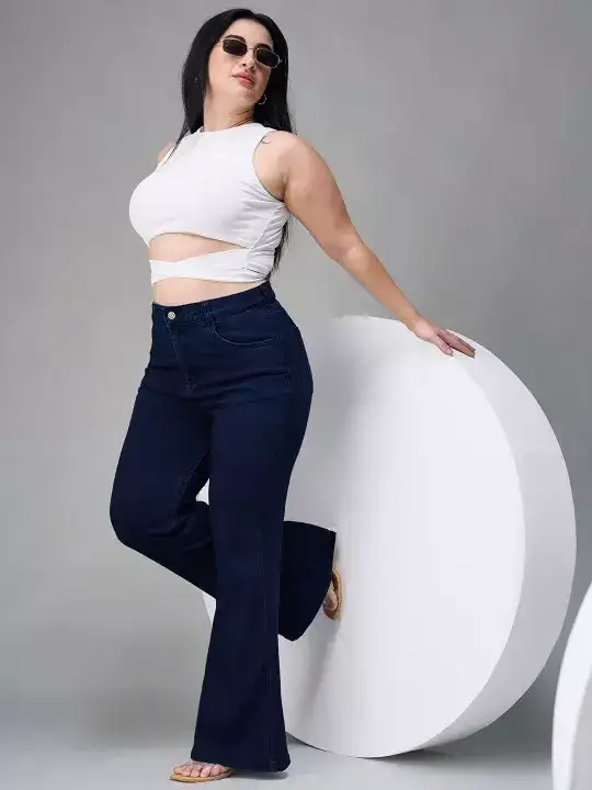Image for MissChaseA%2B-Women'sPlusSizeBootcutHigh-RiseStretchableJeans