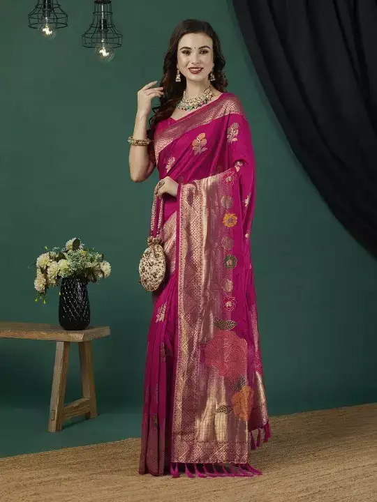 Image for KAYOMMI-PureDolaBanarasiSilkSaree
