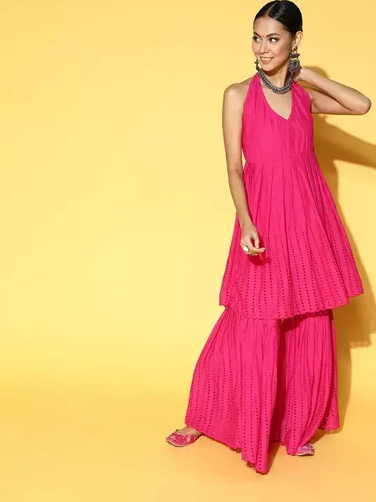 Image for InWeave-WomenFuchsiaEmpireKurtawithSharara