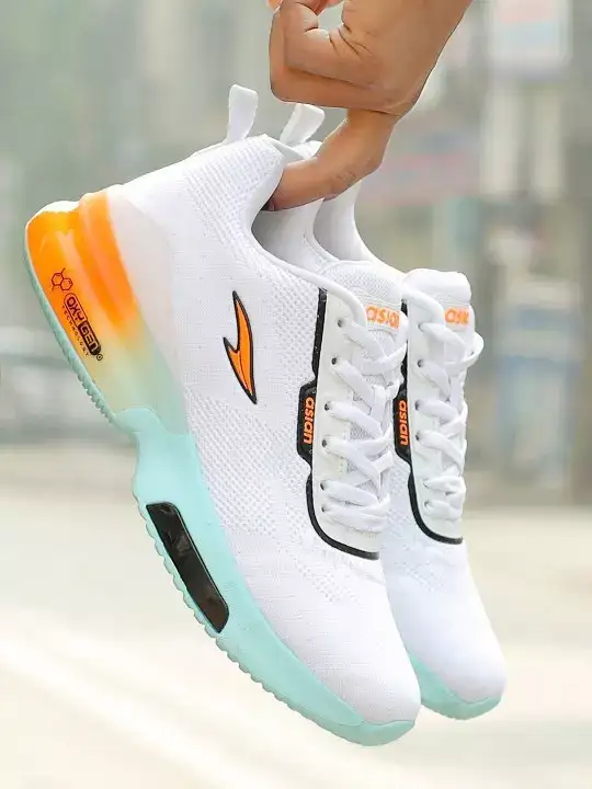 Image for ASIAN-MenWhiteMeshRunningShoes