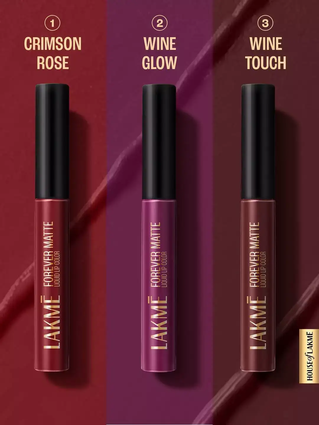Image for Lakme-ForeverMatteLongStayLight-WeightLiquidLipstickTrio