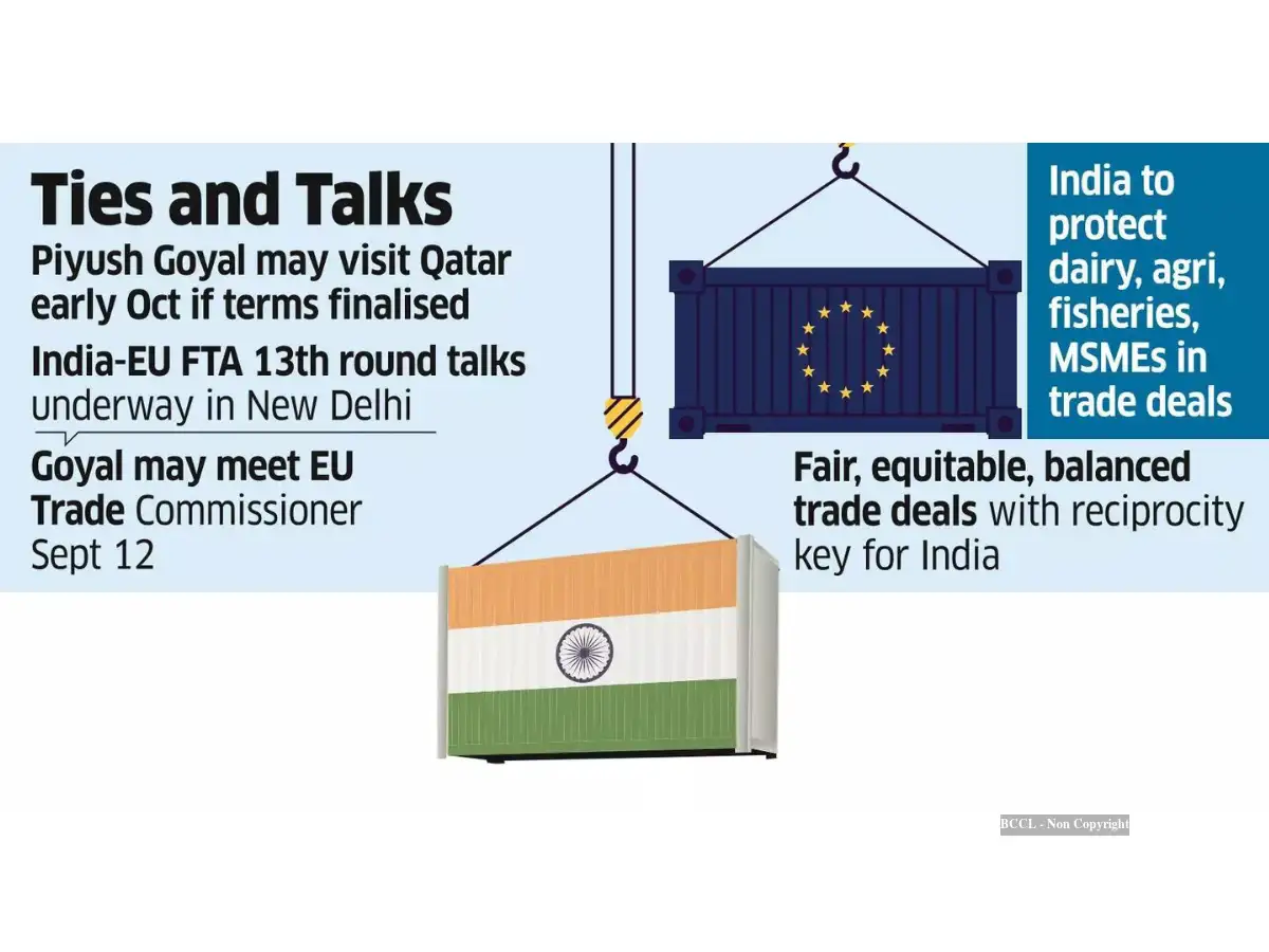 India, Qatar may finalise trade pact terms in October - The Economic Times