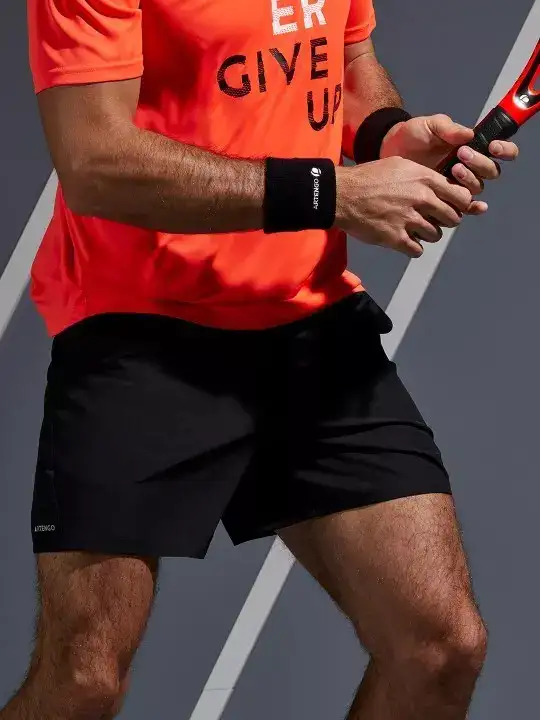 Image for Decathlon-MenBlackRegularFitBreathableTennisShorts