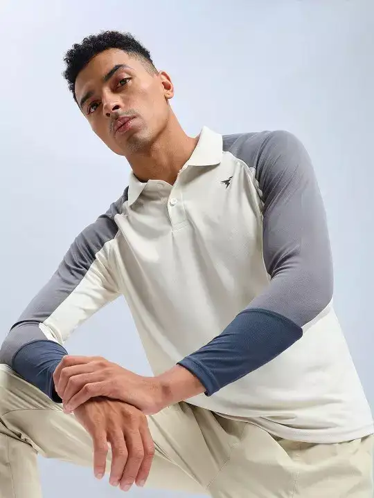 Image for Technosport-ColourblockedPoloCollarAntimicrobialTrainingT-shirt