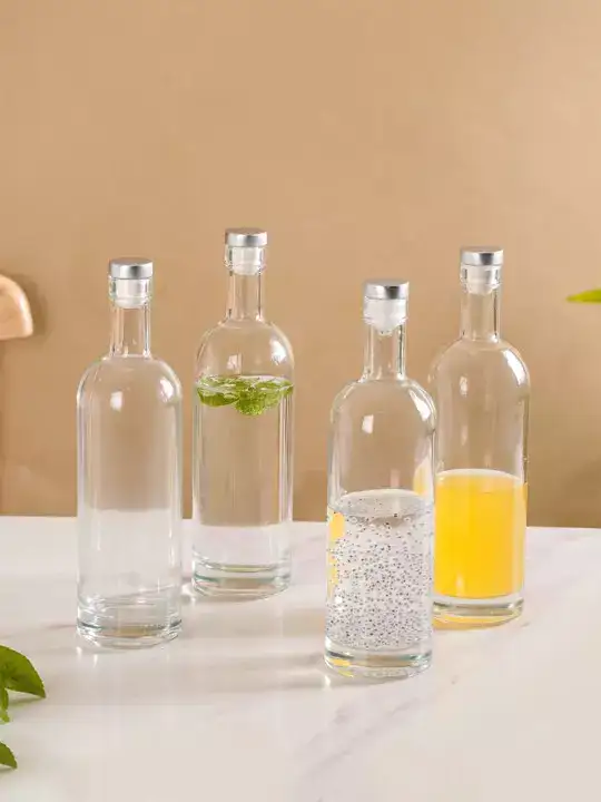 Image for Nestasia-4PcsTransparentGlassWaterBottle