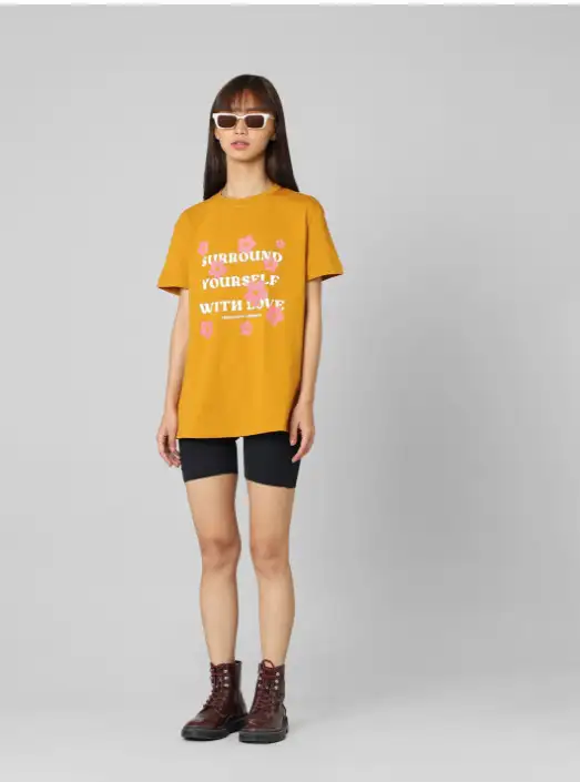Image for ONLYWomenTypographyPrintedCottonT-shirt