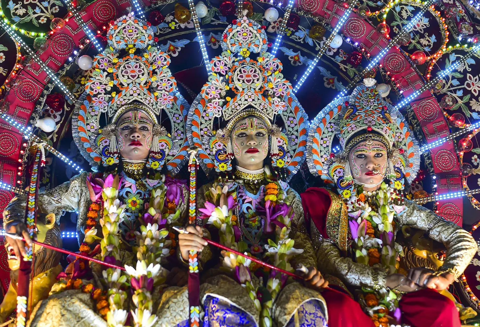 general Dussehra festival procession in Prayagraj