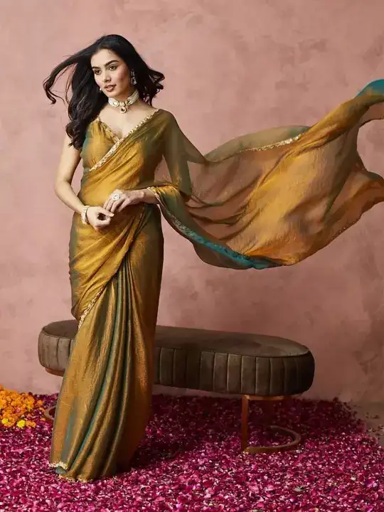 Image for Kasee-EmbroideredSilkBlendReadytoWearSaree