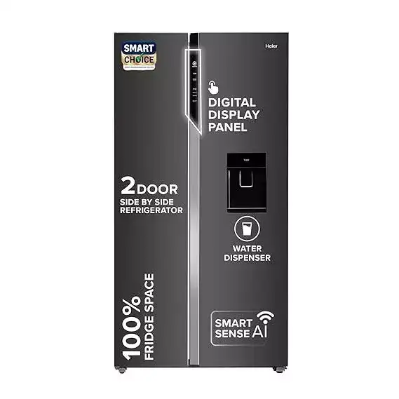 Image for HaierSmartChoice596L3-Star2-DoorSidebySideFrostFreeRefrigerator