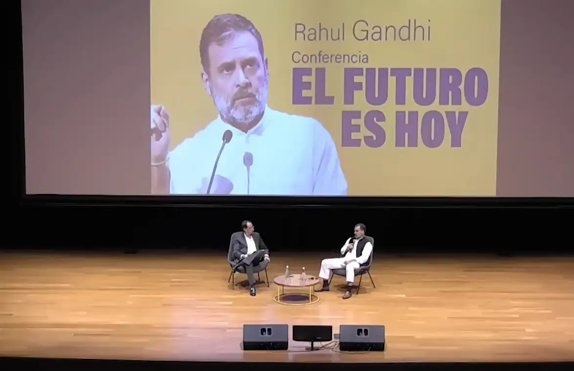 Democracy under attack in India: Rahul Gandhi in Colombia
