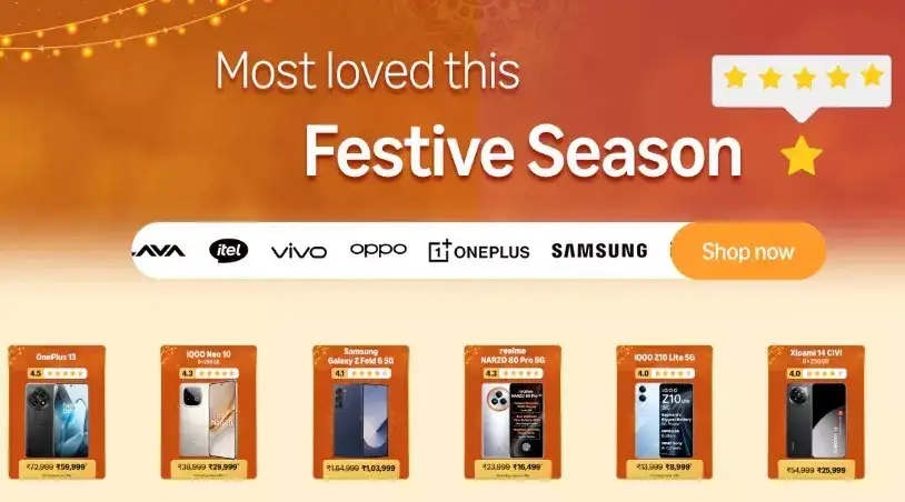Image for MostLovedPhonesthisFestiveSeason