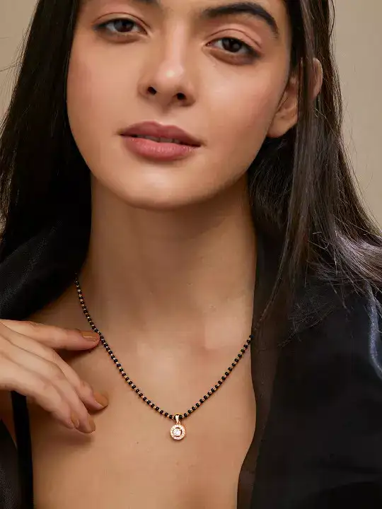 Image for MINUTIAE-Gold-PlatedCrystals-BeadedMangalsutra
