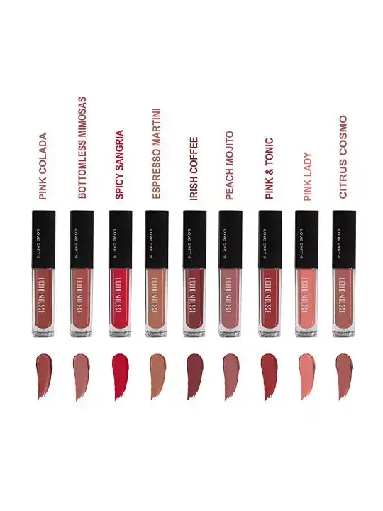Image for LOVEEARTH-Setof9LiquidMousseMiniatureMatteLipsticks
