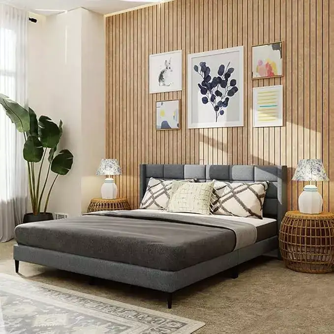 Image for RoyaloakWillowUpholsteredQueenBed