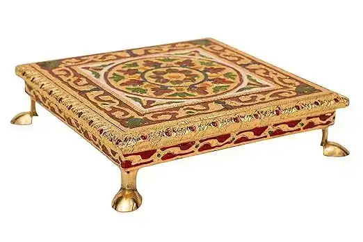 Image for RajasthaniHAATandCraft-HandcraftedDecorativePoojaPlatform