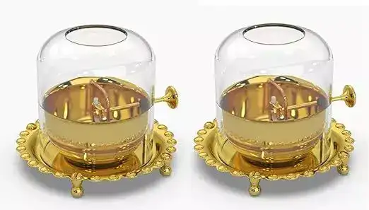 Image for DivineSeasonBrassAkhandDiyaComboPackof2