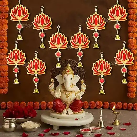 Image for DivyakoshFabric%26BeadsMarigoldFlowerFullDoorDecoration