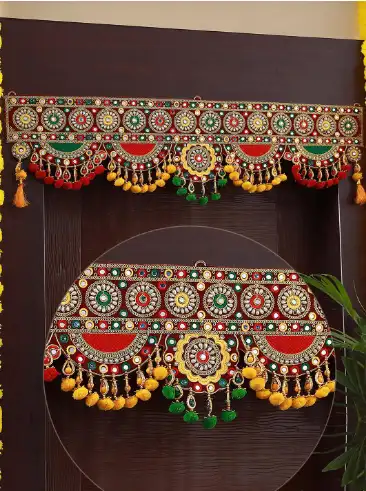 Image for TIEDRIBBONSTraditionalWallDoorHangingBandhanwarToran