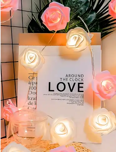 Image for HomesakeWarmWhite14LEDsFlowerStringLights