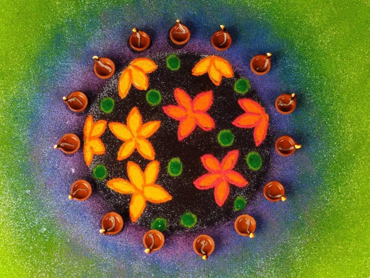 general Diya-Inspired Rangoli