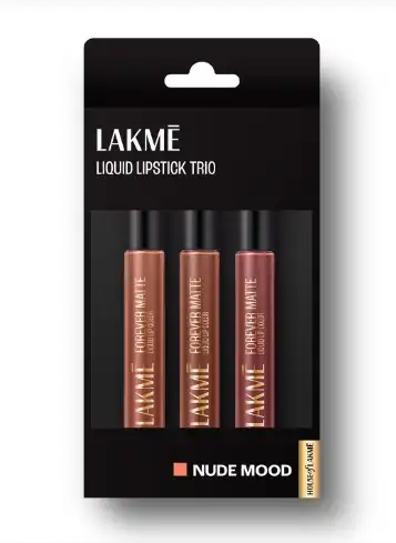Image for LakmeForeverMatteLongStayLight-WeightLiquidLipstickTrio-NudeMoods