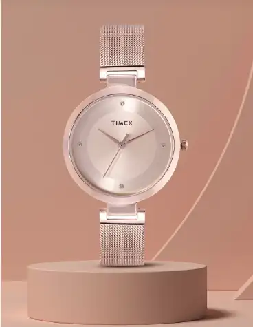 Image for TimexWomenRoseGold-TonedDial%26StrapsBraceletStyleAnalogueWatch