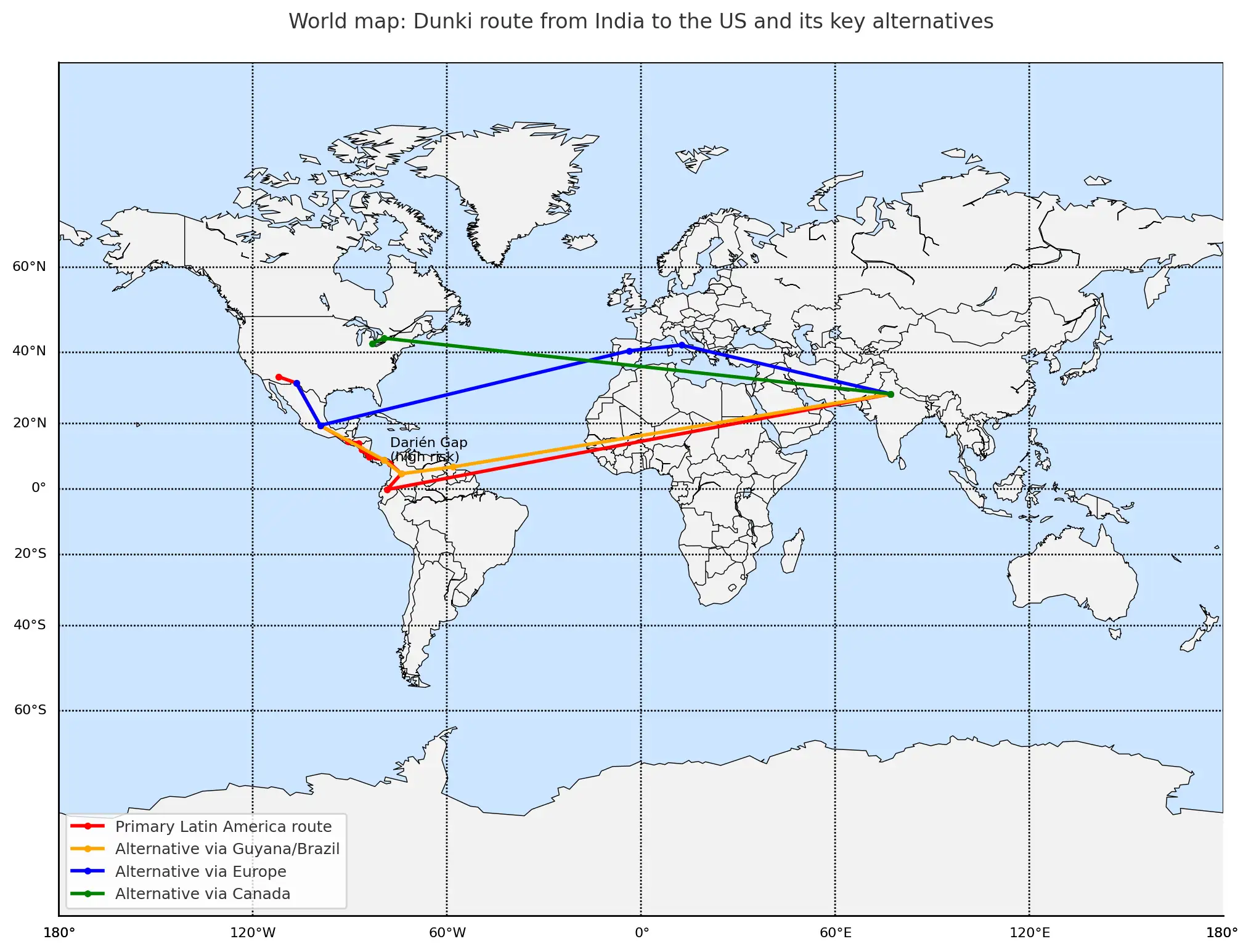 Mapping the Dunki route: How Indians risk everything to reach America