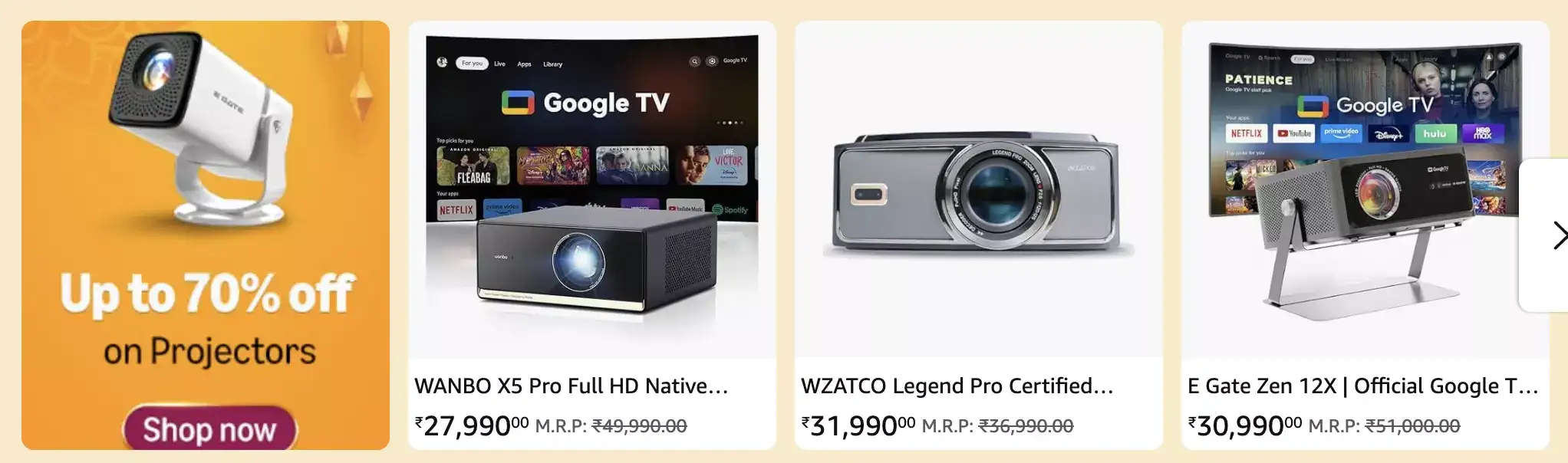 Image for Upto70%25offonProjectors