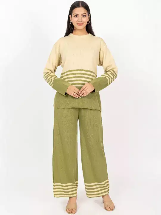 Image for D-LINE-RoundNeckSweaterWithPalazzosCo-Ords