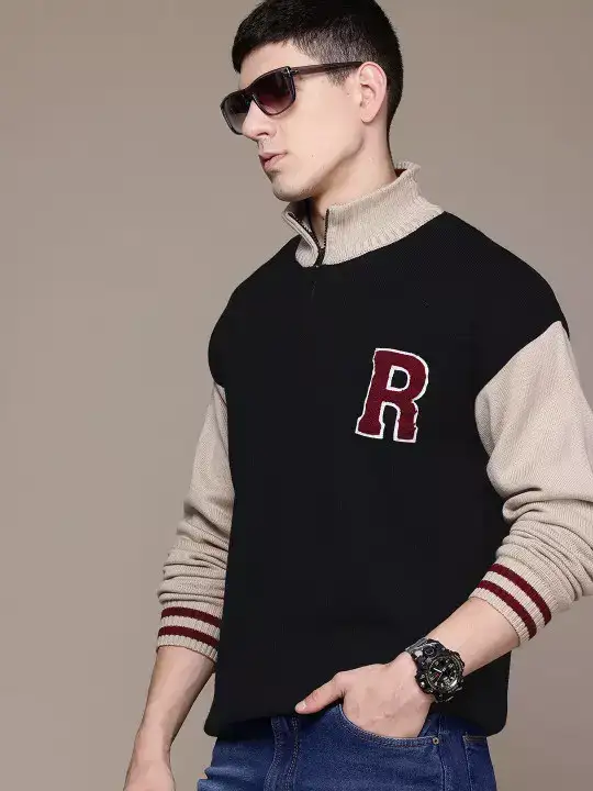 Image for Roadster-TheLifestyleCo.ColourblockedAppliqueDetailPullover