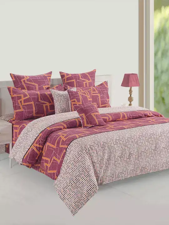 Image for SWAYAM-MidasMonalisaRed%26GreyDoubleBedComforter