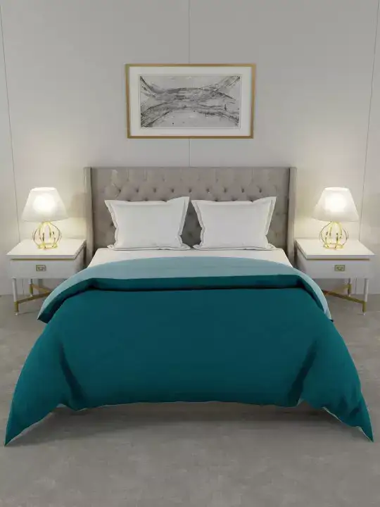 Image for JAIPURFABRIC-TealMicrofiberDoubleBedComforter