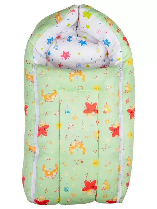 Image for MeeMee-KidsGreenPrinted3In1BabyCottonSleepingNest