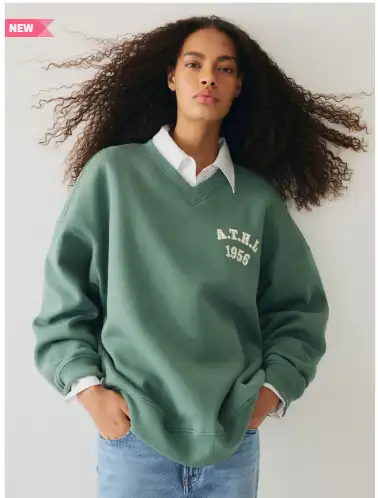 Image for H%26MOversizedV-NeckSweatshirt