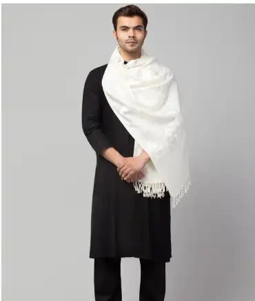 Image for TweedleSilkThreadEmbroideredPureCashmelonStole