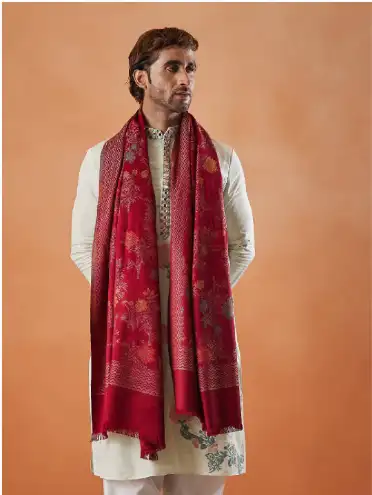 Image for PashmodaMenWovenDesignStole