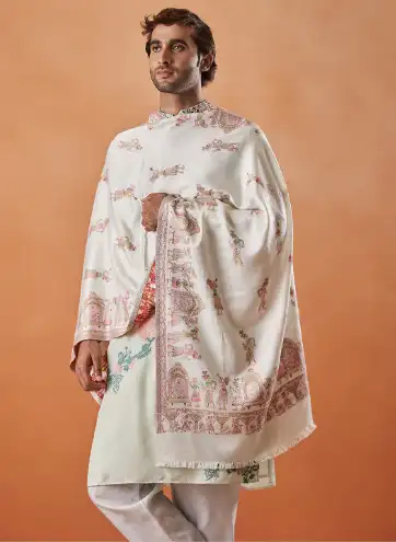 Image for PashmodaMenEthnicMotifsPrintedStole