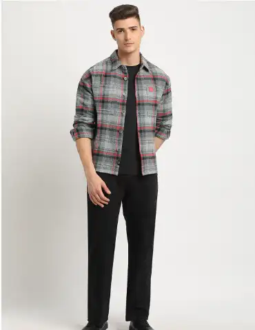 Image for THEBEARHOUSEMenCheckeredRelaxedFitShacket