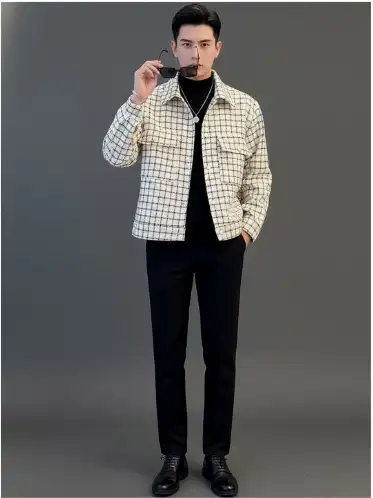 Image for Mast%26HarbourMenCheckedSpreadCollarShackets