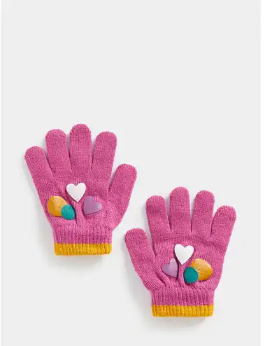 Image for MothercareGirlsHeartEmbellishedWinterGloves