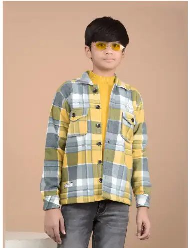 Image for CrimsouneClubBoyCheckedSpreadCollarRegularFitShacket