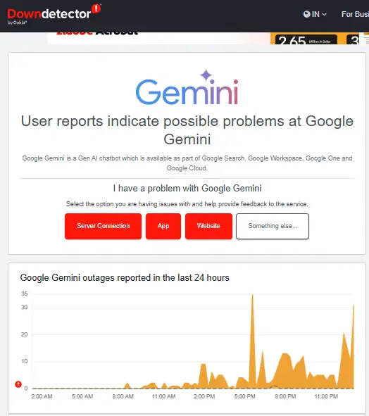 general Gemini down today? Here's when will it be back up general Gemini down today? Here's when will it be back up