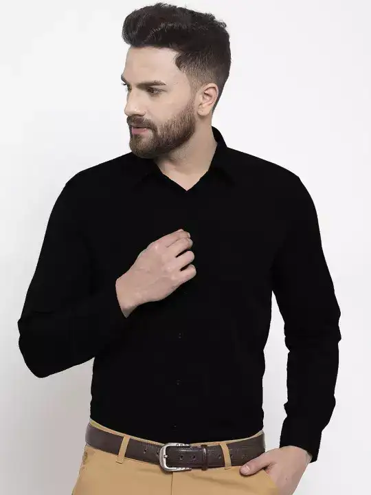 Image for EnglishNavy-MenBlackSlimFitFormalShirt