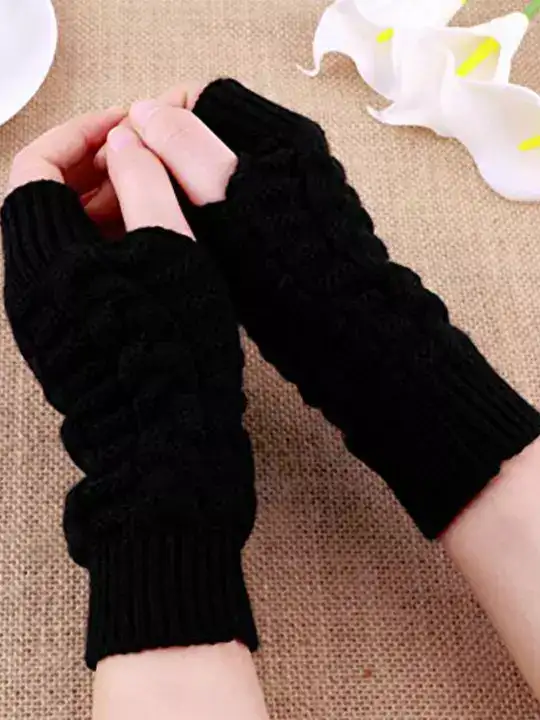 Image for BoldNElegant-Women'sAcrylicFingerlessGloves
