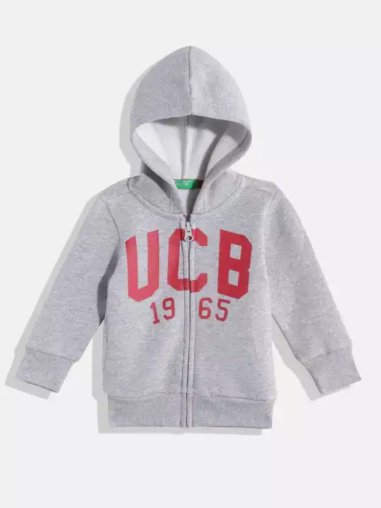 Image for UnitedColorsofBenetton-BoysBrandLogoPrintedHoodedSweatshirt