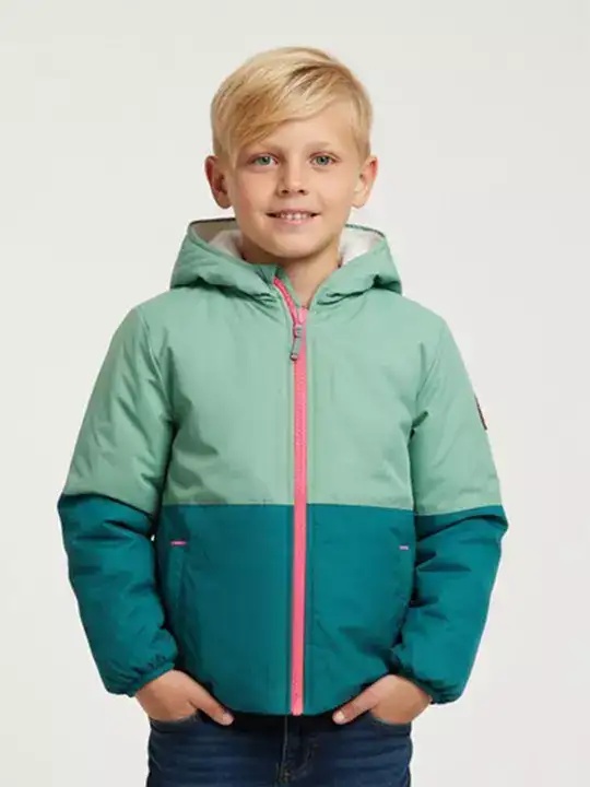 Image for CherryCrumble-BoysGreen%26MustardColourblockedReversibleBomber